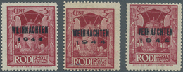 Feldpostmarken: 1944, Insel Rhodos, Zulassungsmarke "WEIHNACHTEN 1944", Drei Verschiedene Marken Mit - Other & Unclassified