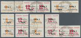 Deutsche Lokalausgaben Ab 1945: SPREMBERG, 1945, 8 Pfg. + 1 M Orange U. 12 Pfg.+ 1 M Dunkelrosarot, - Autres & Non Classés