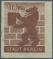 Sowjetische Zone - Berlin Und Brandenburg: 1945, Bären-Ausgabe, 10 Pfg. Mittelsiena Und 12 Pfg. Rot, - Altri & Non Classificati