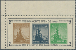 Sowjetische Zone - Thüringen: 1945, Sog. ANTIFABLOCK, Einwandfrei Postfrisch In Type I Vom Linken Ob - Other & Unclassified