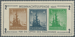 Sowjetische Zone - Thüringen: 1945, Sog. ANTIFABLOCK, Einwandfrei Postfrisch In Type V, 4 Pfg. Etwas - Andere & Zonder Classificatie