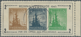 Sowjetische Zone - Thüringen: 1945, Antifa-Block Auf Weißem, Holzfreien Kartonpapier In Type IV, 3 P - Andere & Zonder Classificatie