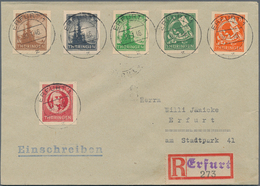 Sowjetische Zone - Thüringen: 1946, Freimarkenausgabe 3 (Pf) Bis 12 (Pf), 6 Werte Je Ungezähnt Auf R - Sonstige & Ohne Zuordnung