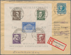 Sowjetische Zone - Thüringen: 1946, Theater-Blockpaar Je Auf Portorichtigem R-Brief Der 2. Gewichtss - Andere & Zonder Classificatie