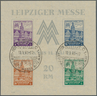 Sowjetische Zone - West-Sachsen: 1946, Leipziger Messe-Block Mit Wz Stufen Steil Steigend, Sauber En - Andere & Zonder Classificatie