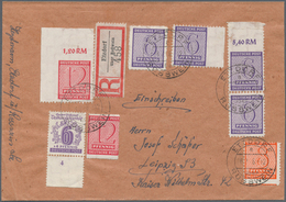 Sowjetische Zone - West-Sachsen: 1946, Freimarken Ziffern 6 Pf, 8 Pf Und 12 Pf Mit 3 Typen Der Postm - Other & Unclassified