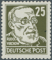 DDR: 1953, 25 Pfg. Köpfe II Mit WZ X I, Tadellos Postfrisch Mit Dem Plattenfehler "Punkt Unter Den L - Colecciones