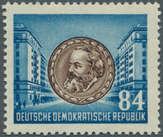 DDR: 1953, 84 Pf. Marx Mit Druck Irrtümlich Auf Der Ungestrichenen, Für Die Gummierung Vorgesehenen - Colecciones