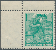 DDR: 1961, 10 Pfg. Fünfjahrplan Mit Seitenverkehrtem Wasserzeichen "Kreuzblüten" Aus Heftchenblatt 3 - Colecciones