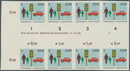 DDR: 1969, Sicherheit Im Straßenverkehr 5 Pf. 'Rücksichtnahme Auf Fußgänger' In 6 Verschiedenen Unge - Colecciones