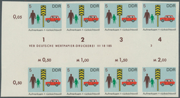 DDR: 1969, Sicherheit Im Straßenverkehr 5 Pf. 'Rücksichtnahme Auf Fußgänger' In 6 Verschiedenen Unge - Collezioni