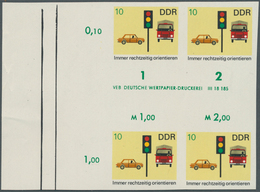 DDR: 1969, Sicherheit Im Straßenverkehr 10 Pf. 'Immer Rechtzeitig Orientieren (Ampel)' In 6 Verschie - Colecciones