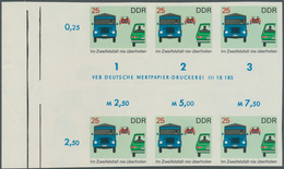 DDR: 1969, Sicherheit Im Straßenverkehr 25 Pf. 'Im Zweifelsfall Nie überholen' In 5 Verschiedenen Un - Sammlungen