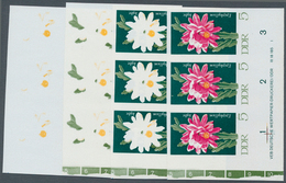 DDR: 1970, Kakteen 5 Pf. 'Blattkaktus (Epiphyllum Hybride)' In 4 Verschiedenen Ungezähnten Waagrecht - Collections
