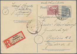 Berlin: 1948 (16.3.), II. Kontrollratsausgabe Postkarte 12 Pf. Grau Mit 60 Pf. Zufrankiert Als Einsc - Oblitérés