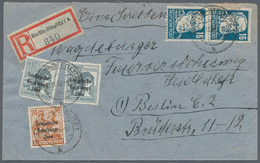 Berlin: 1948 (10.10.), Schwarzaufdruck 6 Pf. In Mischfrankatur Mit SBZ 10 Pf. Von Berlin SW.30 Nach - Oblitérés