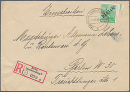 Berlin: 1948 (15.11.), Schwarzaufdruck 84 Pf. (mit Teil Des Rechten Randes) Als Einzelfrankatur Auf - Gebruikt