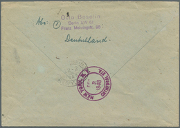 Berlin: 1948, Schwarzaufdruck 2 Mk Als Interessante Einzelfrankatur Auf Einschreibbrief BERLIN SW 11 - Used Stamps