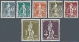 Berlin: 1949, "75 Jahre Weltpostverein", Kompl. Satz Einwandfrei Postfrisch Ohne Die üblichen Büge, - Gebraucht