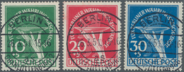 Berlin: 1949, 10 - 30 Pf „Währungsgeschädigte", Nahezu Zentrisch Gestempelter Satz Der Berliner Vers - Usati