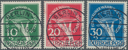 Berlin: 1949, 10 - 30 Pf „Währungsgeschädigte", Nahezu Zentrisch Gestempelter Satz Der Berliner Vers - Gebruikt