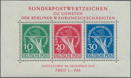 Berlin: 1949, Blockausgabe "Für Berliner Währungsgeschädigte", Postfrisch In Einwandfreier Erhaltung - Used Stamps