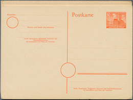 Berlin - Ganzsachen: 1952. Postkarte 8 Pf Rotorange Rathaus Im Gezähnten, Senkrechten 8er-Streifen M - Andere & Zonder Classificatie