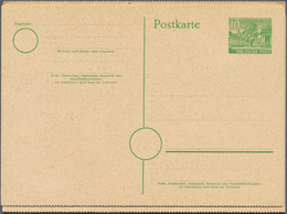 Berlin - Ganzsachen: 1952. Postkarte 10 Pf Grün Kolonnaden Im Gezähnten, Senkrechten 8er-Streifen Mi - Otros & Sin Clasificación