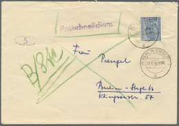 Berlin - Postschnelldienst: 1950:  Schnelldienstbrief 80 Pfennig Bauten Als EF Berlin-Steglitz 1 6.5 - Other & Unclassified