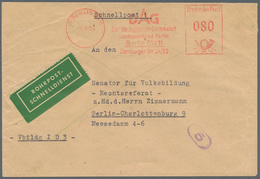 Berlin - Postschnelldienst: 1954: Schnelldienstbrief Mit Absender-Freistempel =080= DAG Deutsche Ang - Sonstige & Ohne Zuordnung