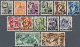 Saarland (1947/56): 1947, URDRUCK, Freimarken-Serie 13 Werte Komplett Einwandfrei Postfrisch Mit Auf - Used Stamps