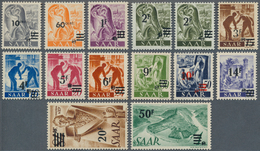 Saarland (1947/56): 1947, Postfrische Serie Urdruck Mit Foto-Attest Hoffmann BPP. - Used Stamps