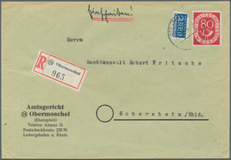 Bundesrepublik Deutschland: 1951, Posthorn 75 Pfg. Auf Einschreib-Fernbrief-Eigenhändig Aus Paderbor - Collections