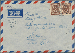 Bundesrepublik Deutschland: 1951, Posthorn 200 Pfg. In Mischfrankatur Auf Eil-Luftpostbrief Aus Würz - Collections