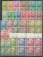 Bundesrepublik Deutschland: 1954, Freimarken: Bundespräsident Th. Heuß (I) Als Postfrischer 4-er Blo - Verzamelingen