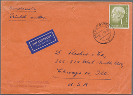 Bundesrepublik Deutschland: 1954, 1 DM Heuss, Portogerechte EF Auf Luftpost-Drucksache Der 3.Gewicht - Collections