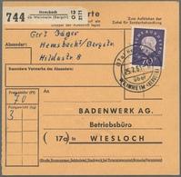 Bundesrepublik Deutschland: 1959, HEUSS MADAILLON, Drei Belege Mit 40 Pfg. Waag. Paar In MiF Auf Aus - Collections