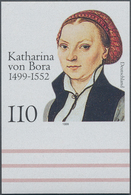 Bundesrepublik Deutschland: 1999, 110 Pf Katharina Von Bora, Ungezähntes Unterrandstück, Tadellos Po - Collections