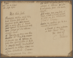 Autographen: PISSARRO, CAMILLE (1830/1903, Painter). Autograph Letter Signed, From Paris, To His Wif - Altri & Non Classificati
