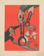 Ansichtskarten: Propaganda: 1941, Soviet Anti-Nazi Poster (total Size 28x22 Cm) Showing Hitler With - Partiti Politici & Elezioni