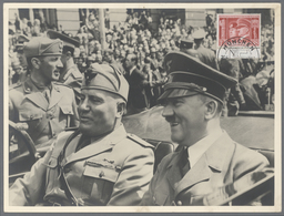 Ansichtskarten: Propaganda: 1941, "HITLER Und MUSSOLINI" Original Pressefoto Photo Hoffmann München - Partis Politiques & élections