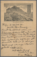 Ansichtskarten: Vorläufer: 1878, "BROCKEN-HOTEL", Vorläuferkarte Mit R2 HOYM 29.8 , Die Marke Ist Le - Unclassified