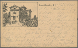 Ansichtskarten: Vorläufer: 1883, SÄCHSISCHE SCHWEIZ "Grosser Winterberg", Vorläuferkarte Mit K1 SCHA - Unclassified