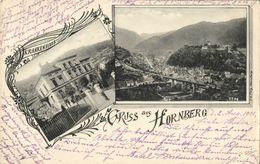 HORNBERG, Panorama, Krankenhaus (1901) AK, Bahnpost Zug 480 - Hornberg