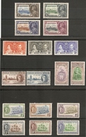BRITISH HONDURAS 1935 - 1951 COMMEMORATIVE SETS INCLUDING 1935 SILVER JUBILEE - MAINLY LIGHTLY MOUNTED MINT - Cat £39+ - British Honduras (...-1970)