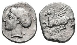 CORINTHIA. Dracma. 330-300 A.C. A/ Cabeza De Afrodita A Izquierda, Vestida Con Sakkos, Pendientes Y Collar. R/ Pegaso Vo - Other & Unclassified