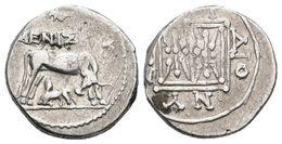 ILLYRIA, Dyrrhachion. Dracma. 250-200 A.C. A/ Vaca Parada A Derecha Con Cabeza Vuelta Mirando A Ternero Lactante, Encima - Otros & Sin Clasificación