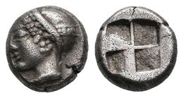 IONIA. Phokaia. Dióbolo. 510-494 A.C. A/ Busto De Athena A Izquierda. R/ Cuatripartito Incuso. Klein 452; SNG Copenhagen - Other & Unclassified