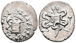 LYDIA, Tralleis. Cistophoro. 155-145 A.C. A/ Cista Mística Con Una Serpiente, Rodeada De Corona De Yedra. R/ Arco Entre  - Other & Unclassified