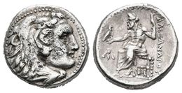 MACEDONIA. Alejandro III Magno. Dracma. 336-323 A.C. Sardes. A/ Cabeza De Herakles Con Piel De León A Derecha. R/ Zeus S - Other & Unclassified